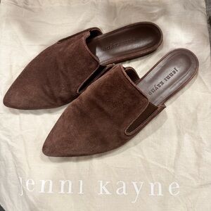 Jenni Kayne Leather Mules dark brown, gently used.